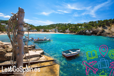 Ibiza beachfront, great place to do your hospitality internship.