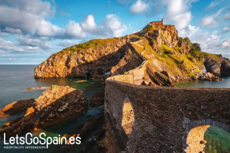 San Juan de Gaztelugatxe cliffside view on the Basque coast, Spain